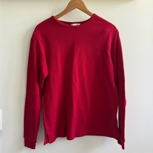 Red Long Sleeve Pajama Shirt
